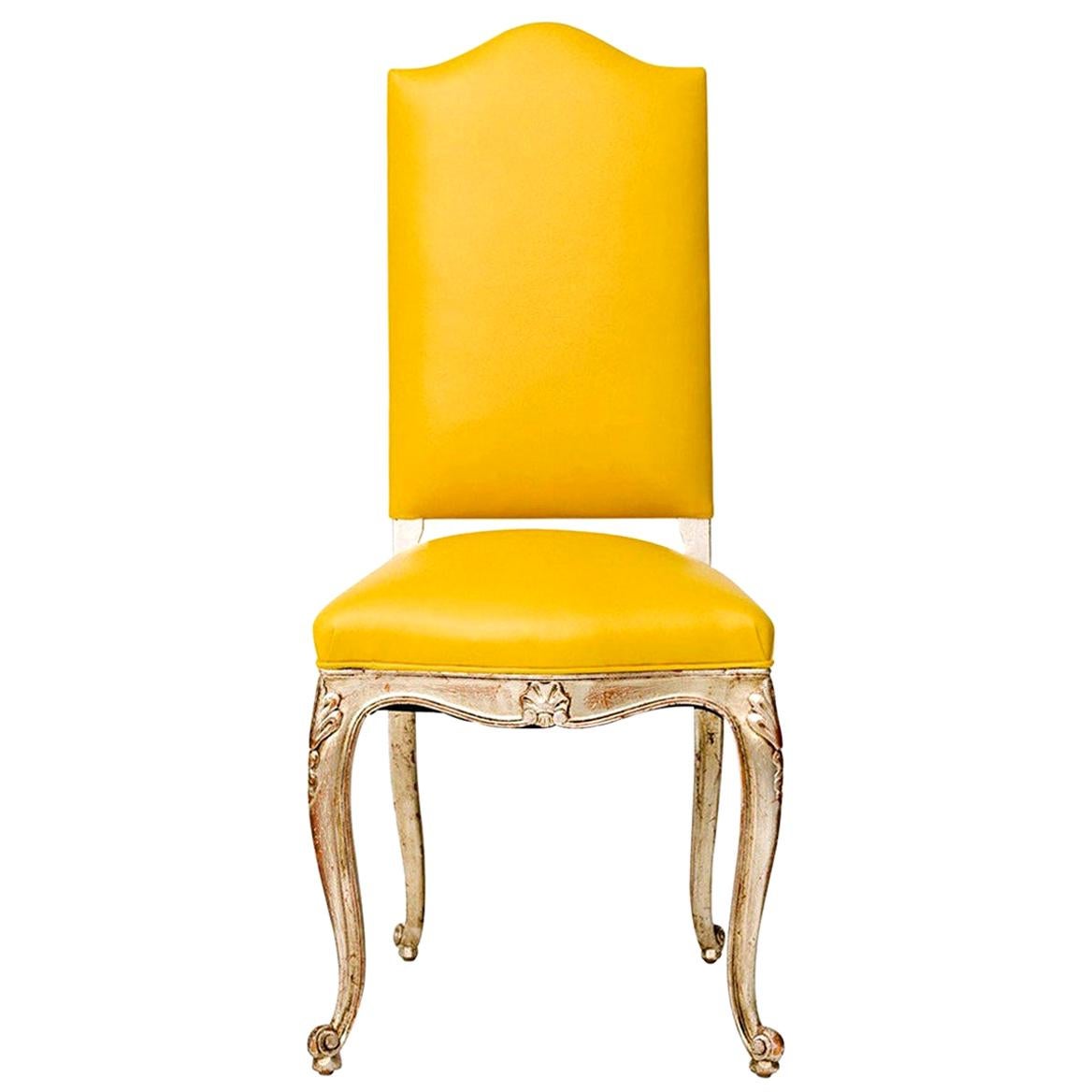 Vintage Silver Gilt Louis XV Chair