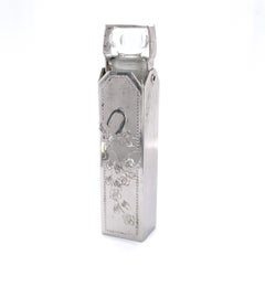 Vintage Silver Glass Travel Perfume Bottle