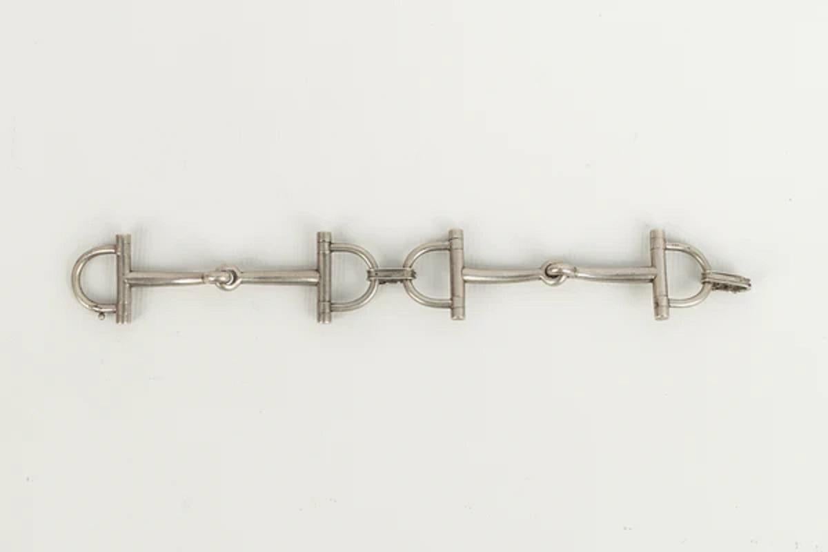 Women's Vintage Silver Hermès Bracelet For Sale