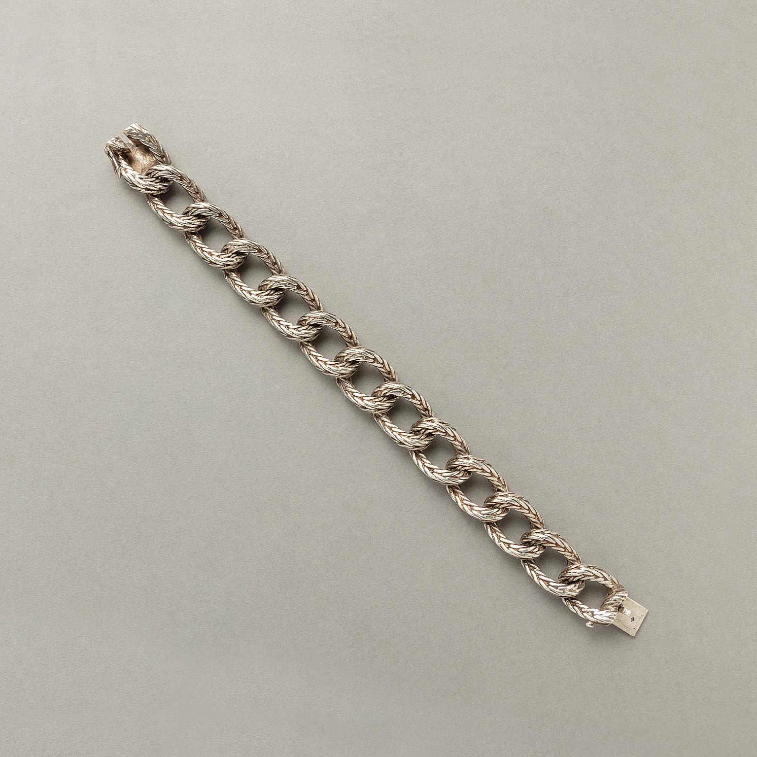  Bracelet Hermès vintage en argent Unisexe 