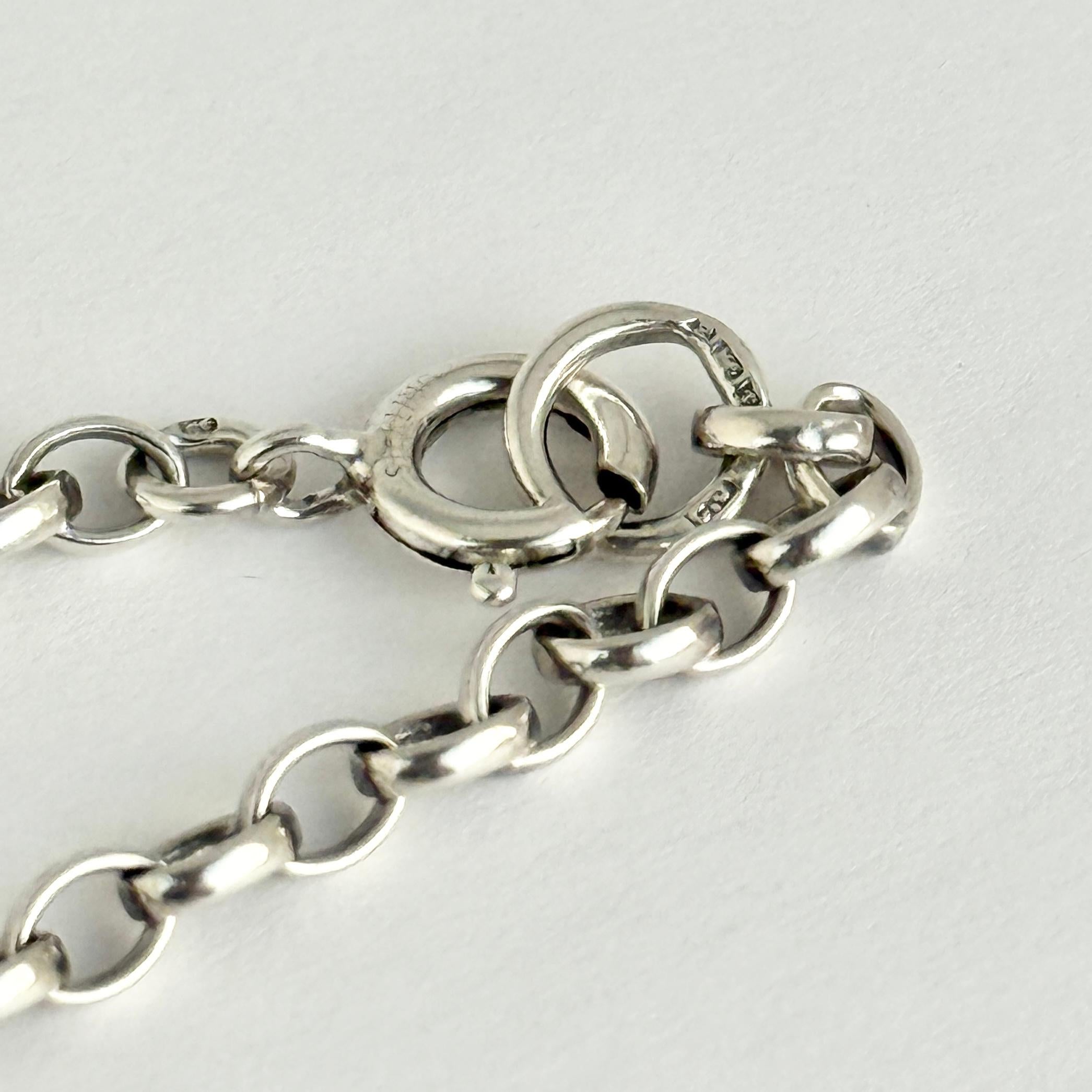 Collana con ciondolo in lingotti d'argento vintage in vendita 1