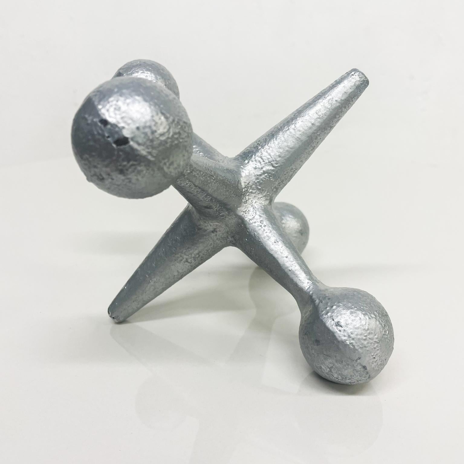 1960s Silver Jack Bookend Modern Pop Art George Nelson Design Line CA For Sale 4