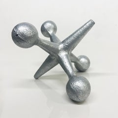 1960s Silver Jack Bookend Modern Pop Art George Nelson Design Line CA