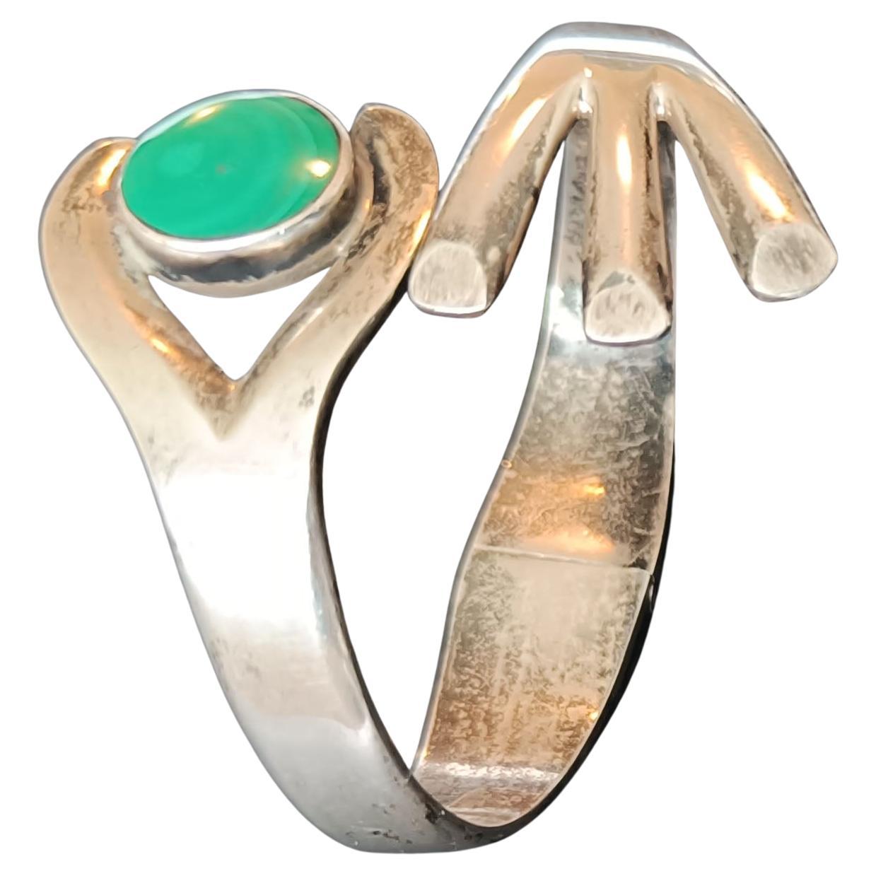 Vintage Silver Design Jewelers Bracciale con cerniera Taxco Mexico