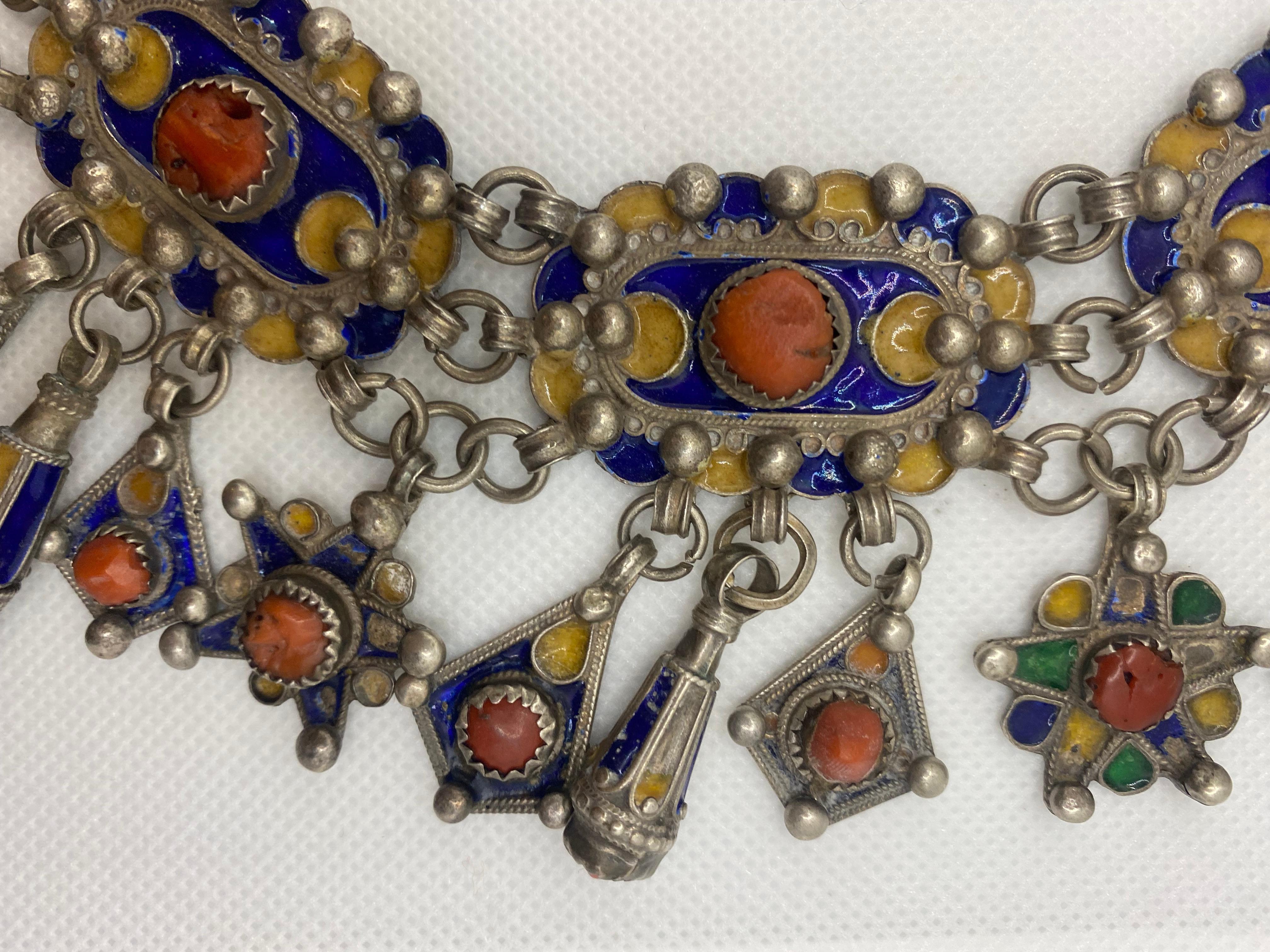 Algerian vintage silver kabyle necklace