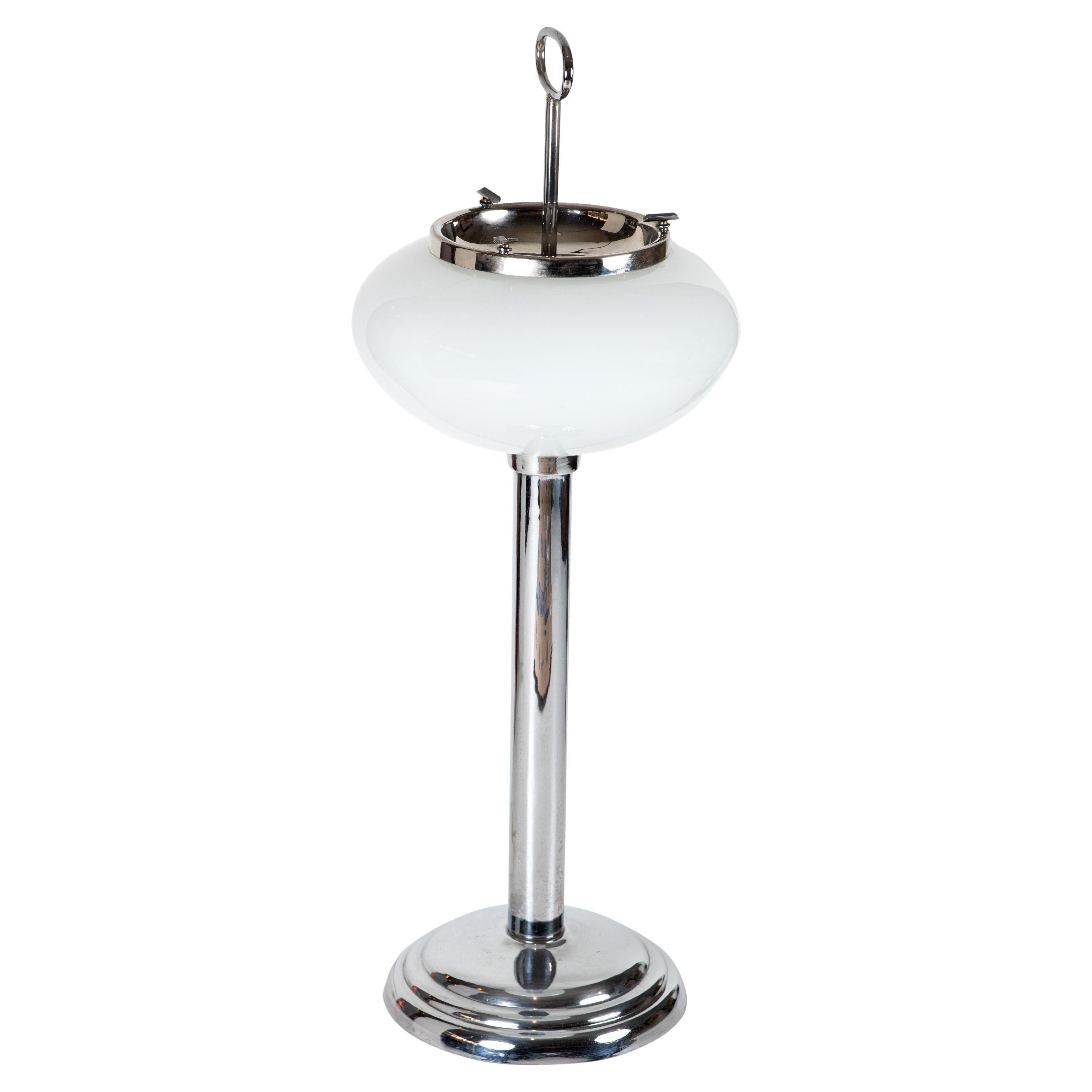 Posacenere da lampada vintage in argento in vendita