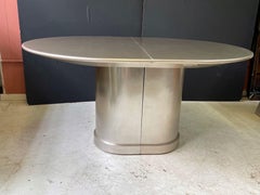 Vintage Silver Leaf Dining Table in the Style of Karl Springer