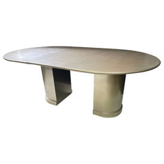 Vintage Silver Leaf Dining Table in the Style of Karl Springer