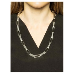 Vintage Silver Long Links Necklace by Karl-Ingemar Johansson Made 1970
