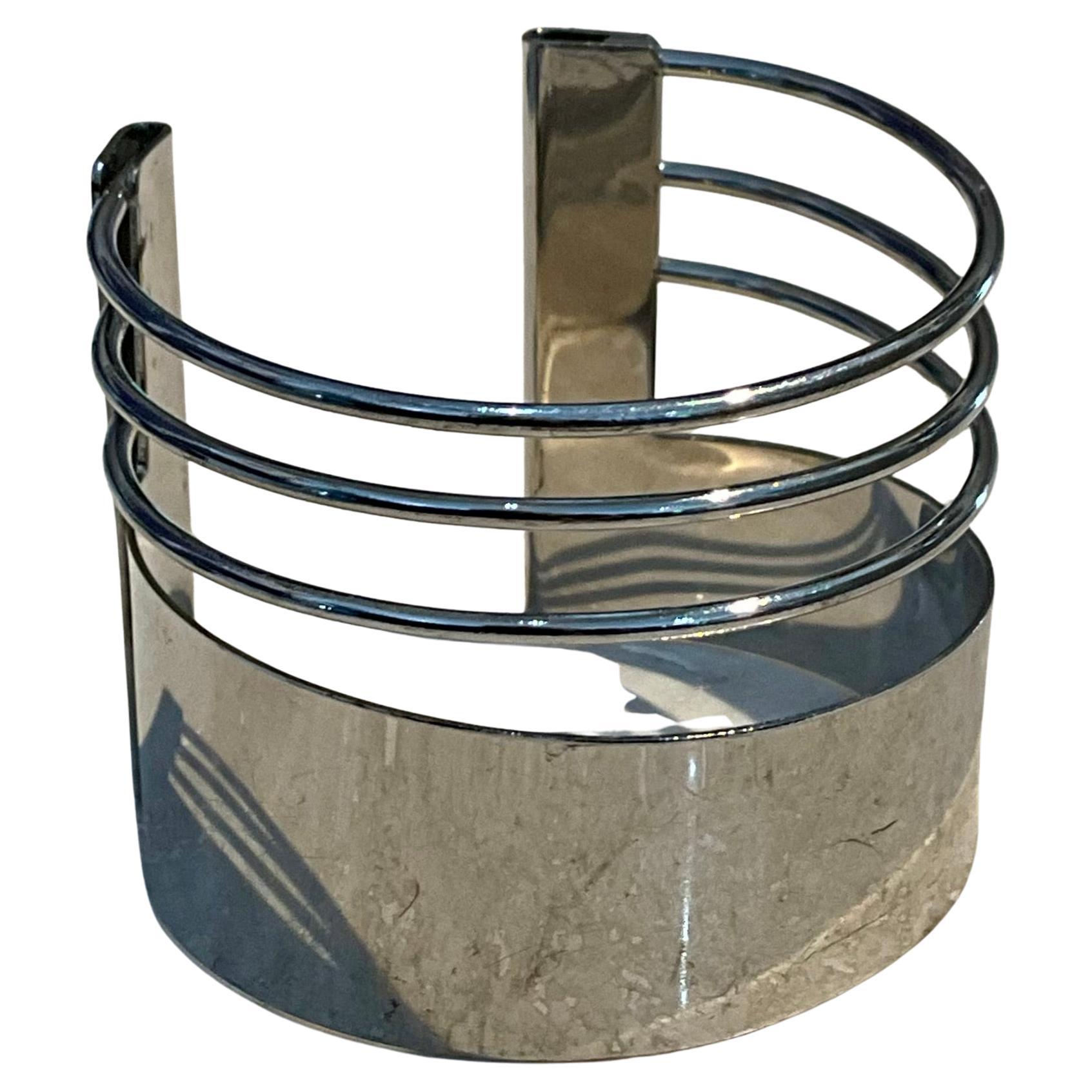 Bracciale minimalista vintage in argento regolabile