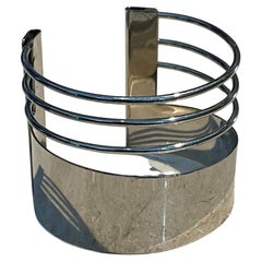 Vintage Silber Minimalistisch Verstellbare Manschette Armband