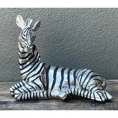 Vintage Silver Mirrored Zebra