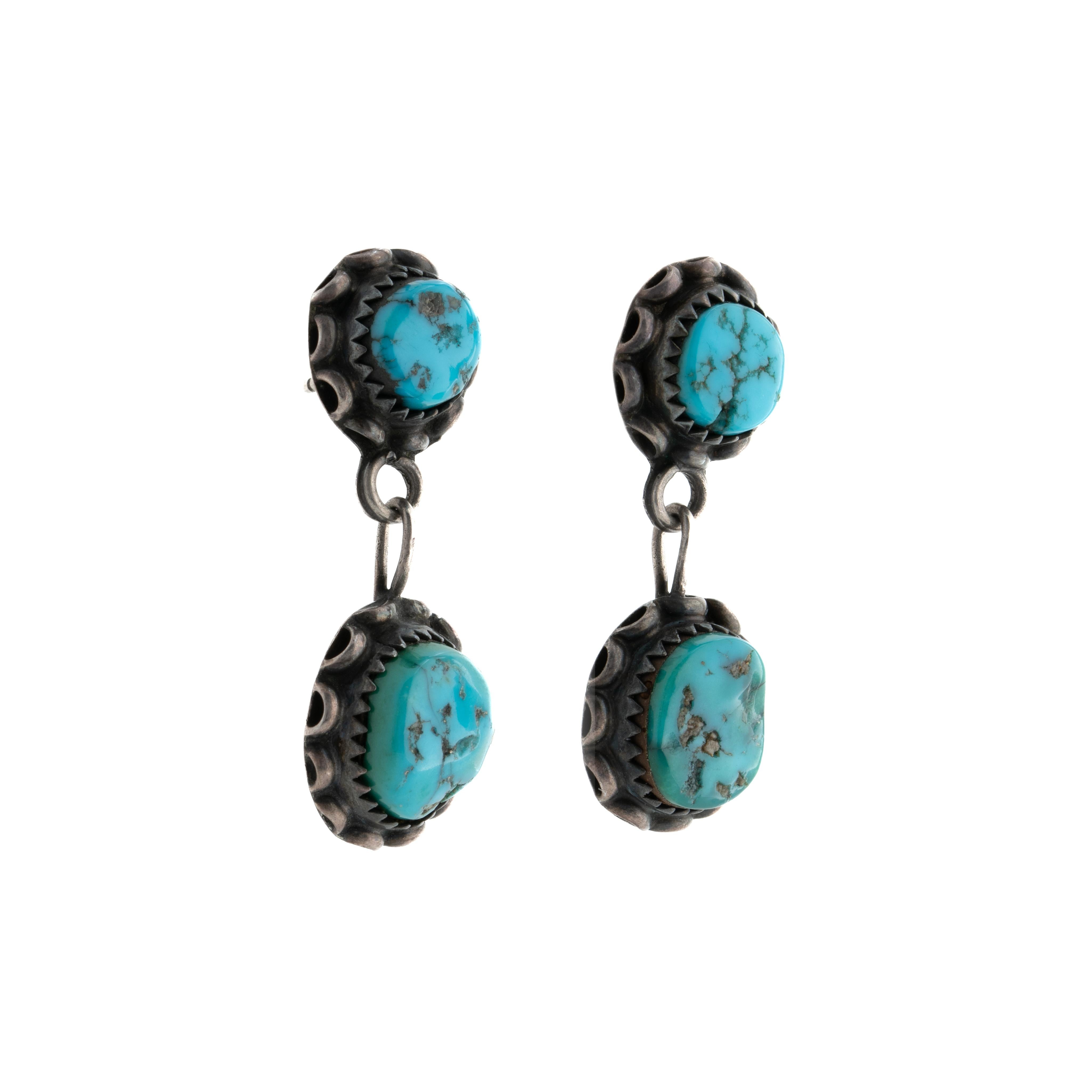 vintage navajo turquoise earrings