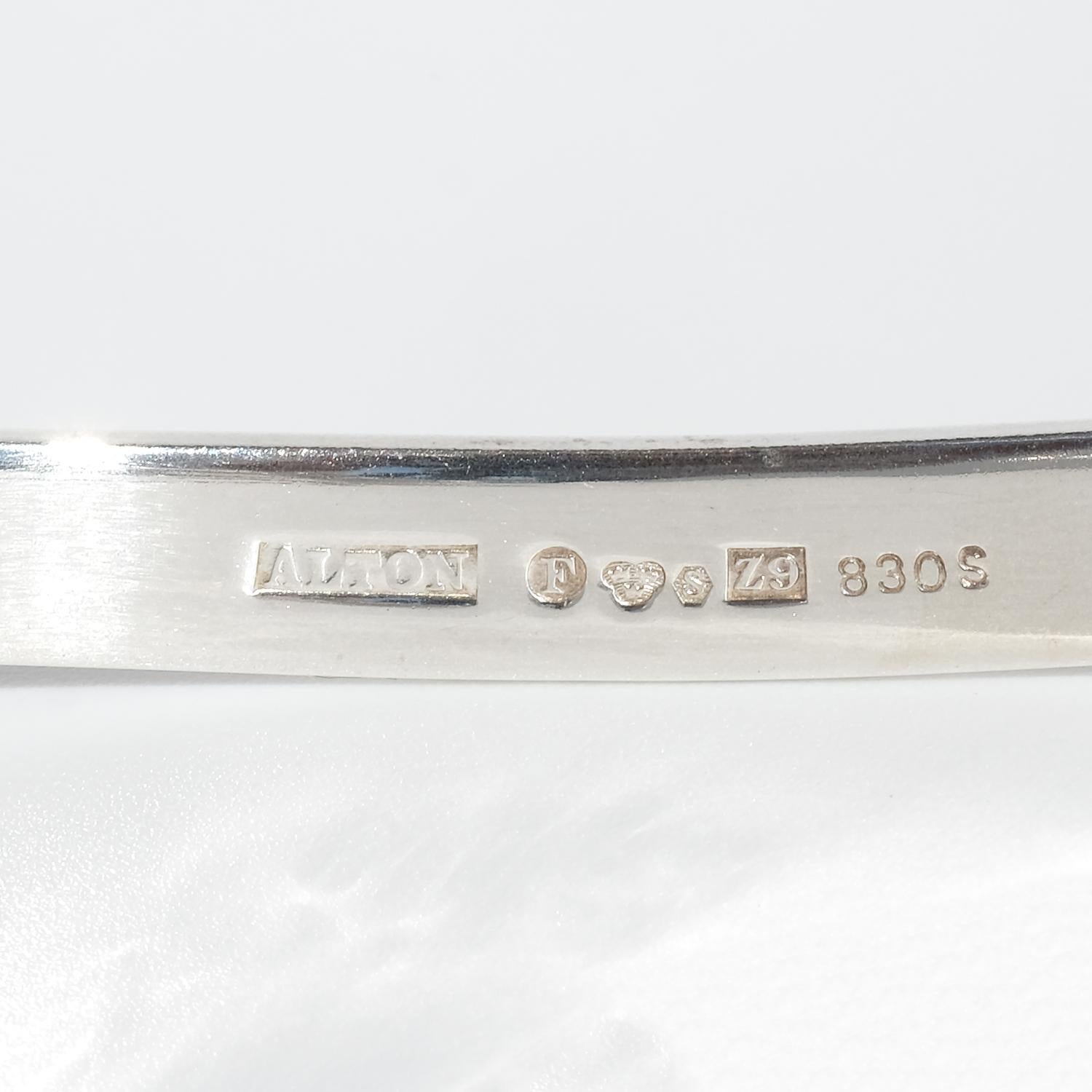 Silberner Halsring im Vintage-Stil von Alton Guldvaru, hergestellt 1974 im Angebot 5