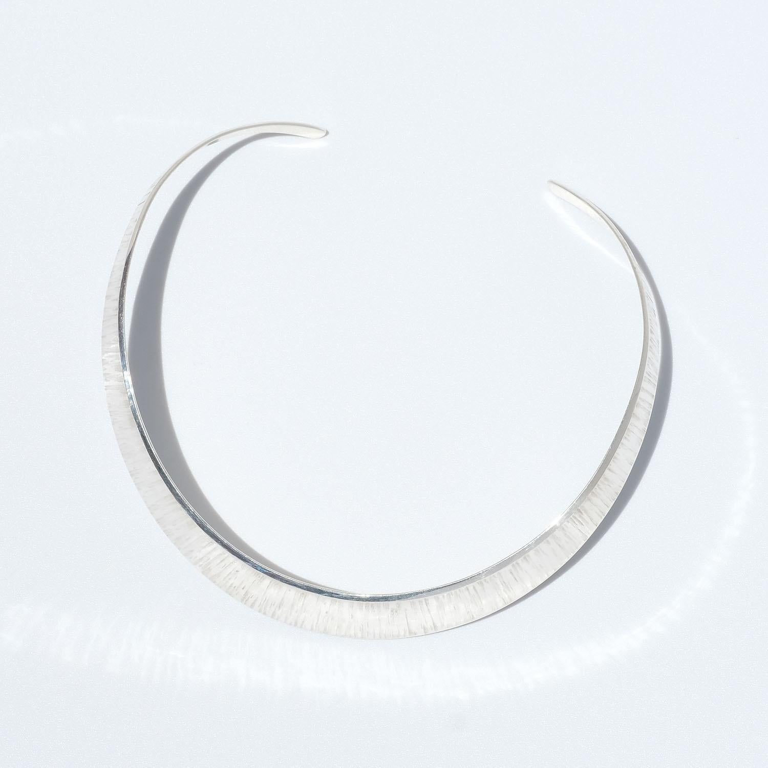Women's Vintage Silver Neck Ring by Alton Made Year 1973 For Sale