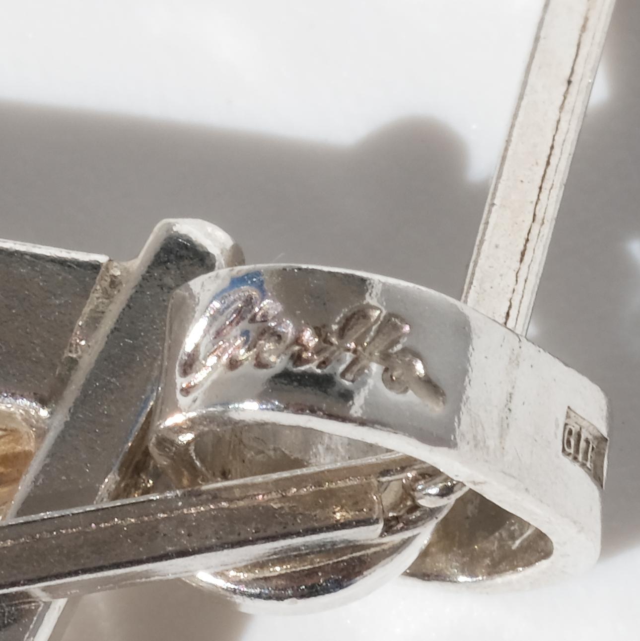 Collana d'argento vintage di Claës Giertta del 1994 in vendita 4