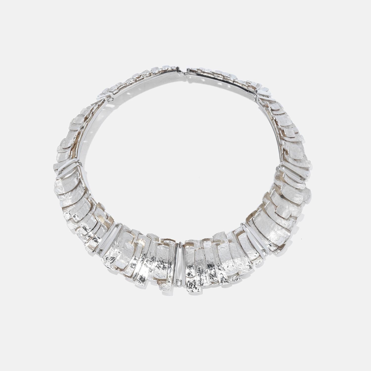 Vintage Silber Halskette von Claës Giertta Made Jahr 1968 im Zustand „Gut“ im Angebot in Stockholm, SE