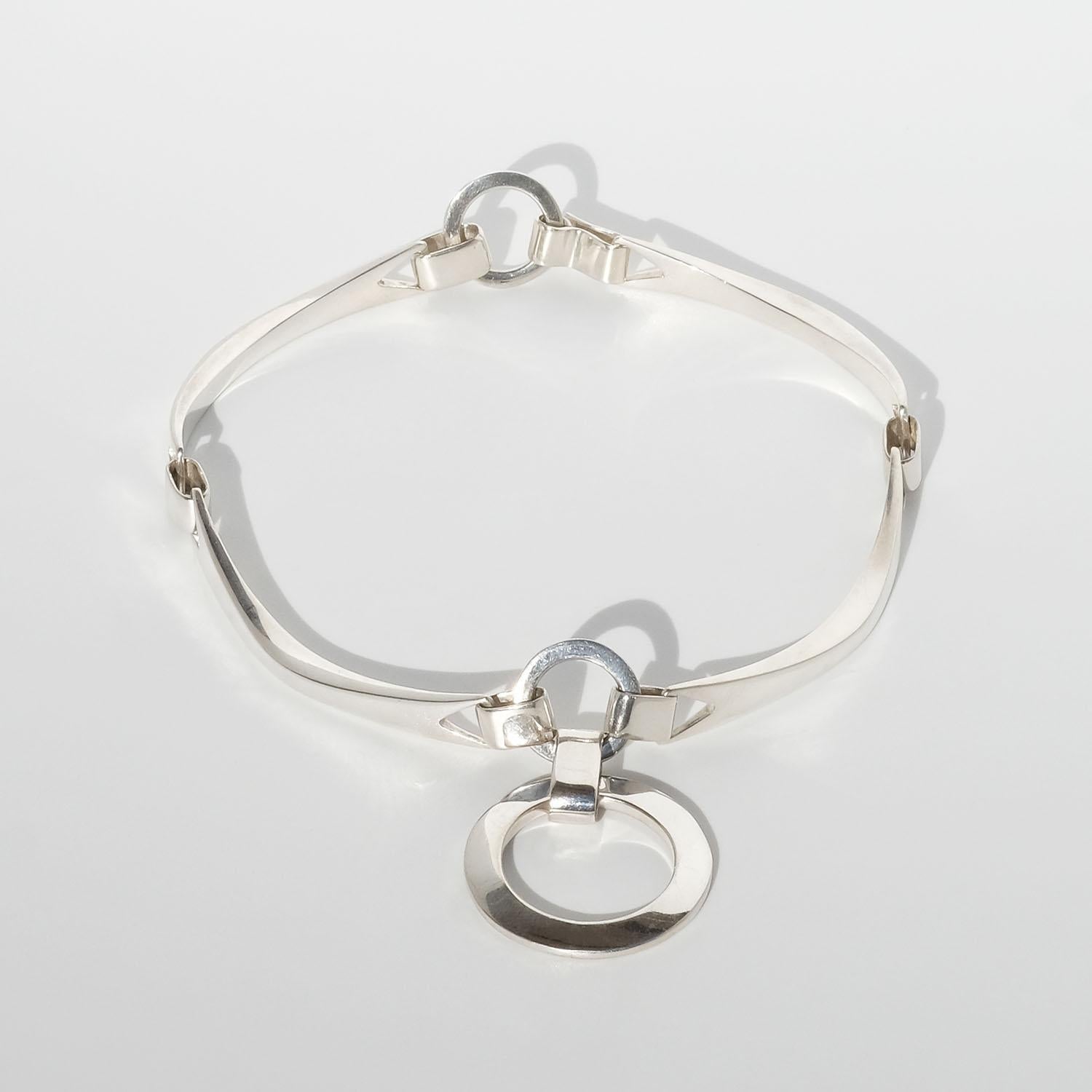 Silber-Halskette im Vintage-Stil von Made Year 1976 im Angebot 1