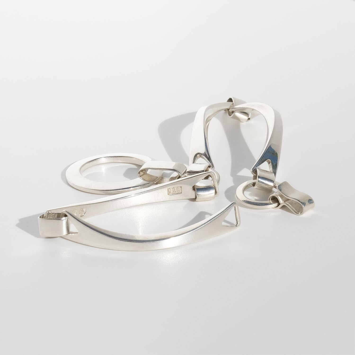 Silber-Halskette im Vintage-Stil von Made Year 1976 im Angebot 4