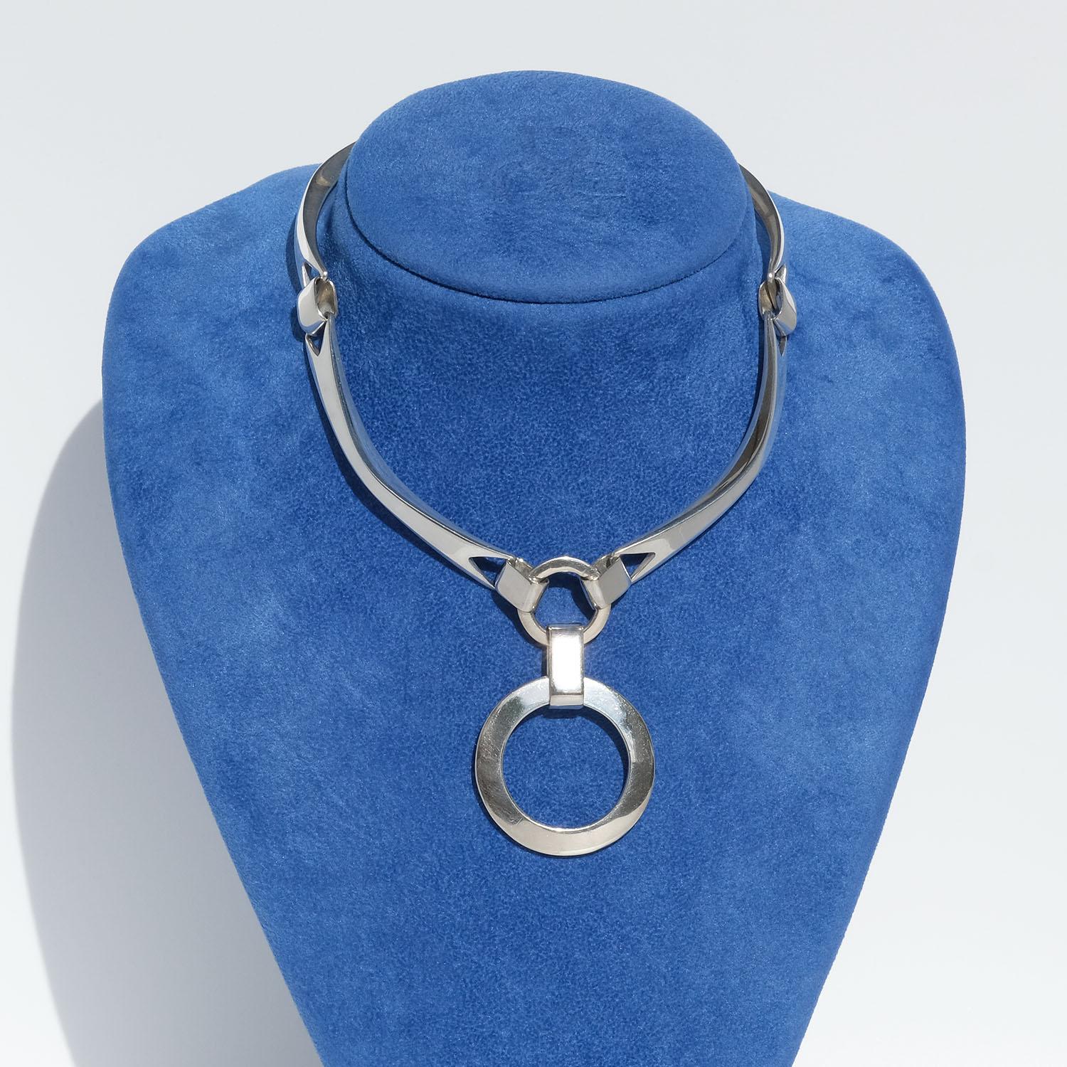Silber-Halskette im Vintage-Stil von Made Year 1976 im Angebot 5