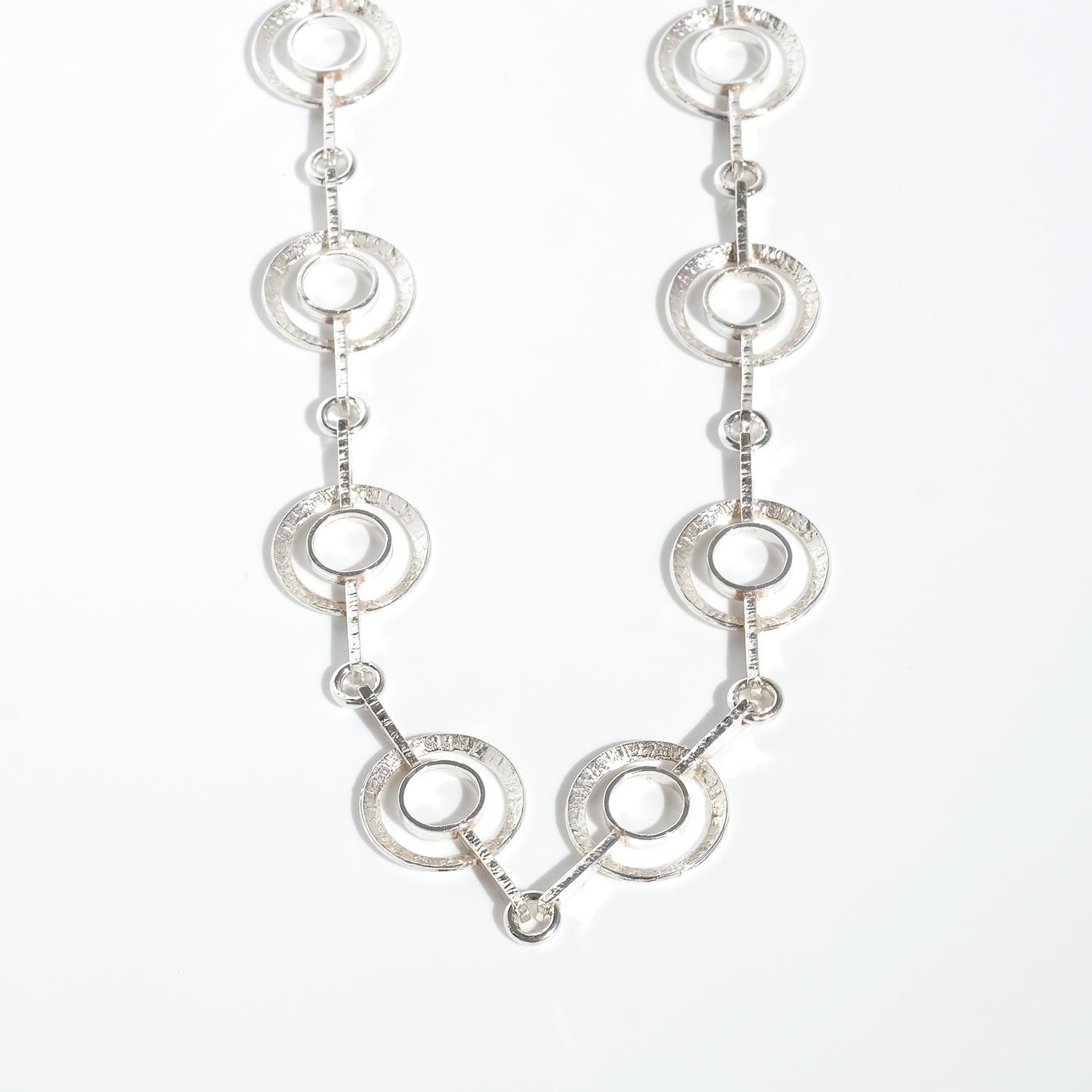 Vintage Silver Necklace by Noko Etsuko Made 1976 For Sale 1