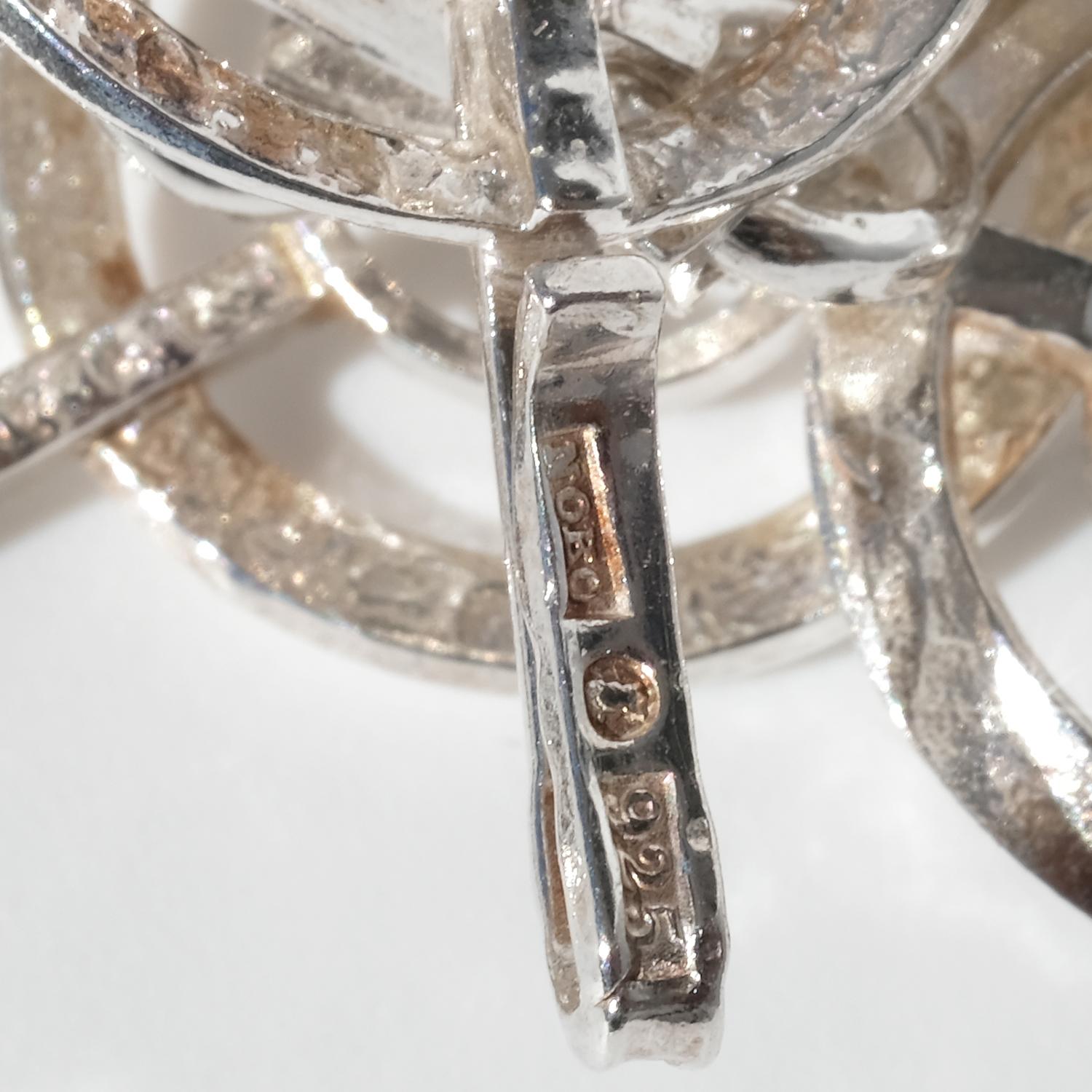 Vintage Silver Necklace by Noko Etsuko Made 1976 For Sale 3