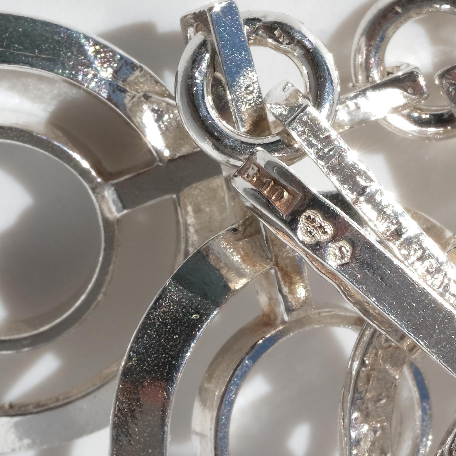 Vintage Silver Necklace by Noko Etsuko Made 1976 For Sale 4