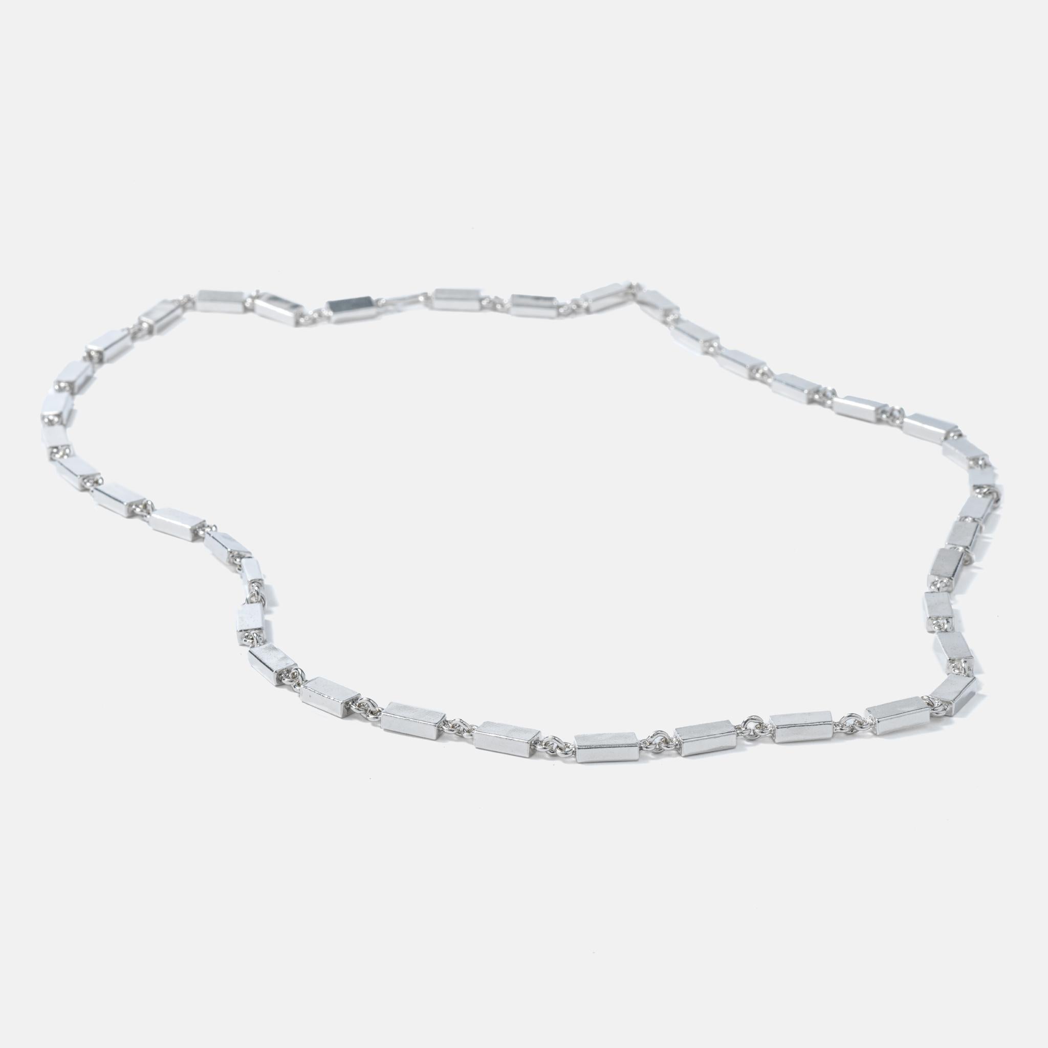 Vintage silver necklace by Swedish Master Rey Urban. Made 1984. In Good Condition In Stockholm, SE