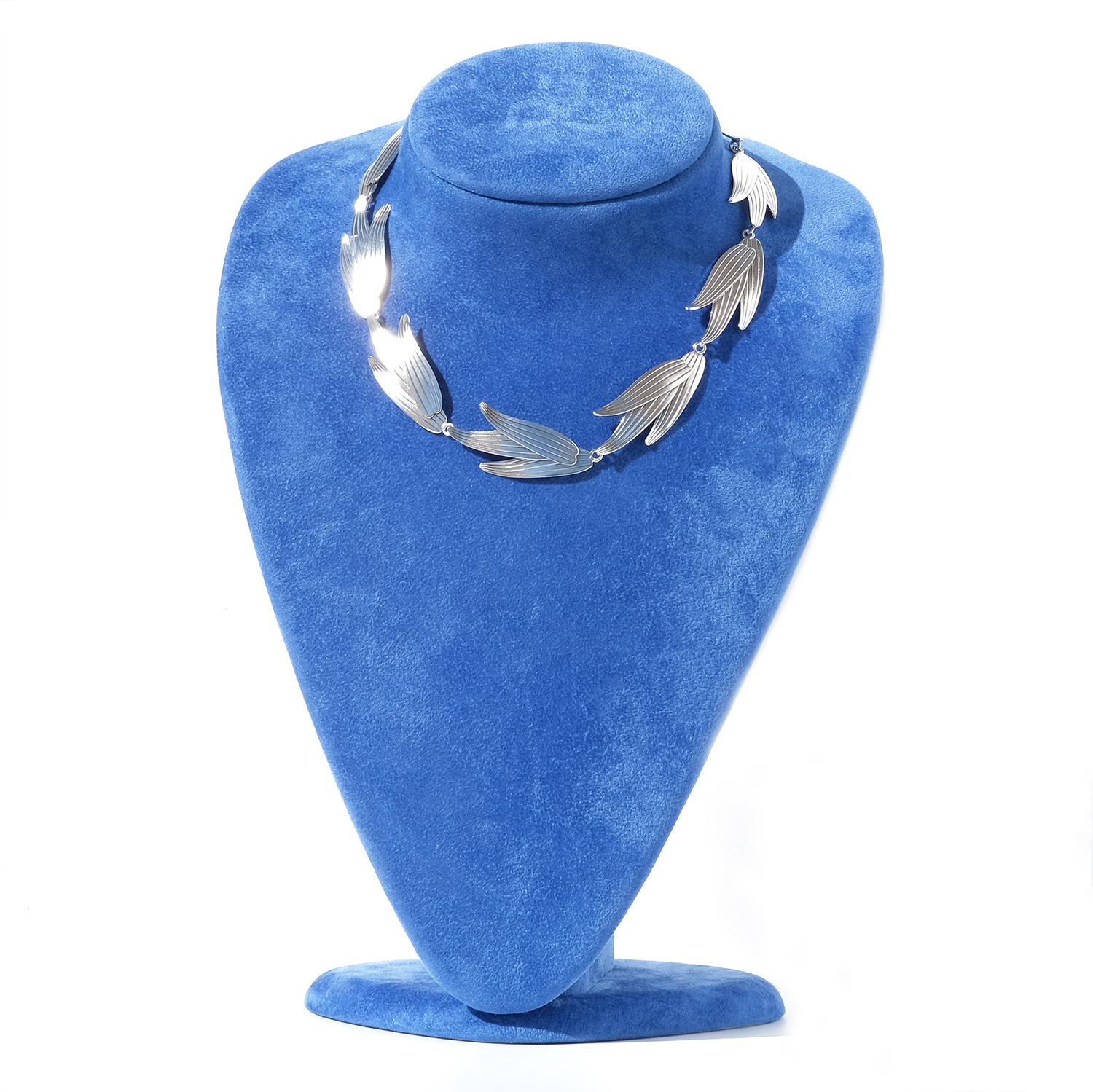 Vintage silver necklace made 1945 by Ateljé Stigbert. For Sale 1