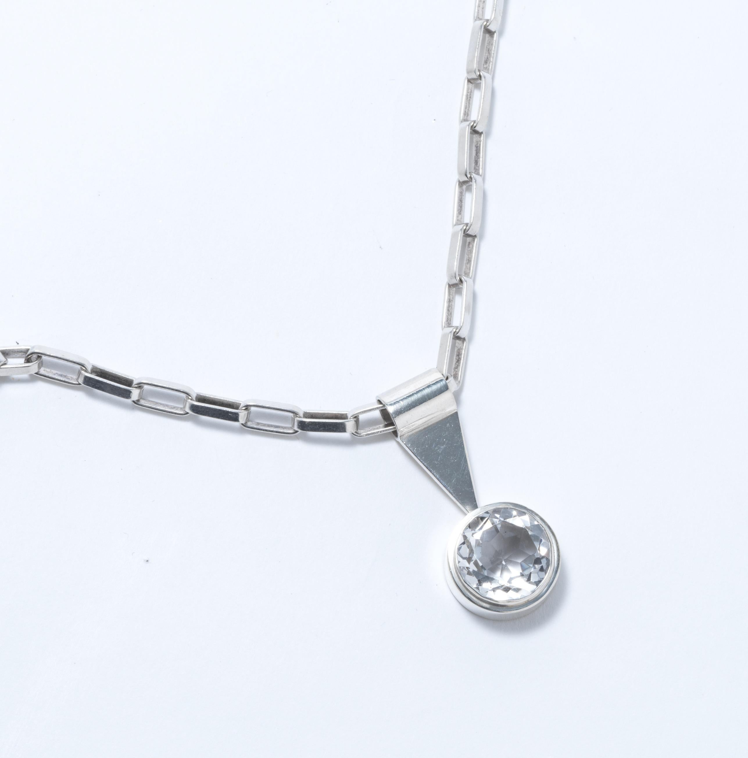 Vintage silver necklace made by Swedish master Anders Högberg 1968 In Good Condition For Sale In Stockholm, SE