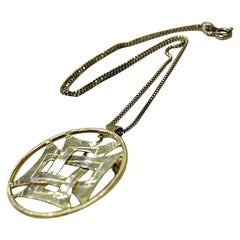 Vintage Silver Necklace or Brooch by Smycka Kumla, Sweden, 1979