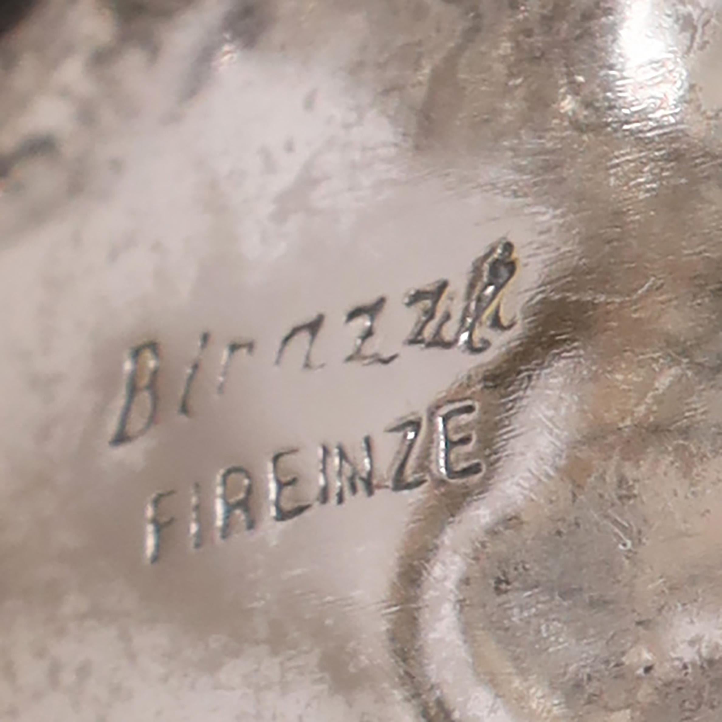 Sculpture d'oiseau vintage en métal argenté et coquillage de conque par Binazzi en vente 3