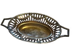 Vintage Silver Plate Candy Dish Basket Tray, 1910s, Germany or Austria