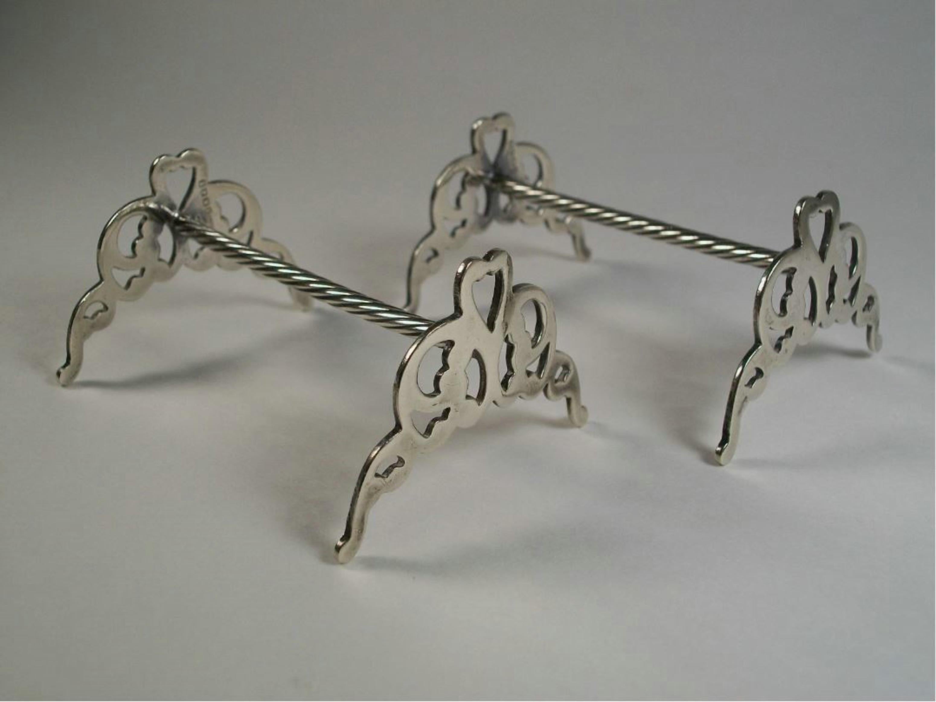 Vintage Silver Plate Carving Set Knife Rests - Royaume-Uni - Mid 20th Century en vente 2