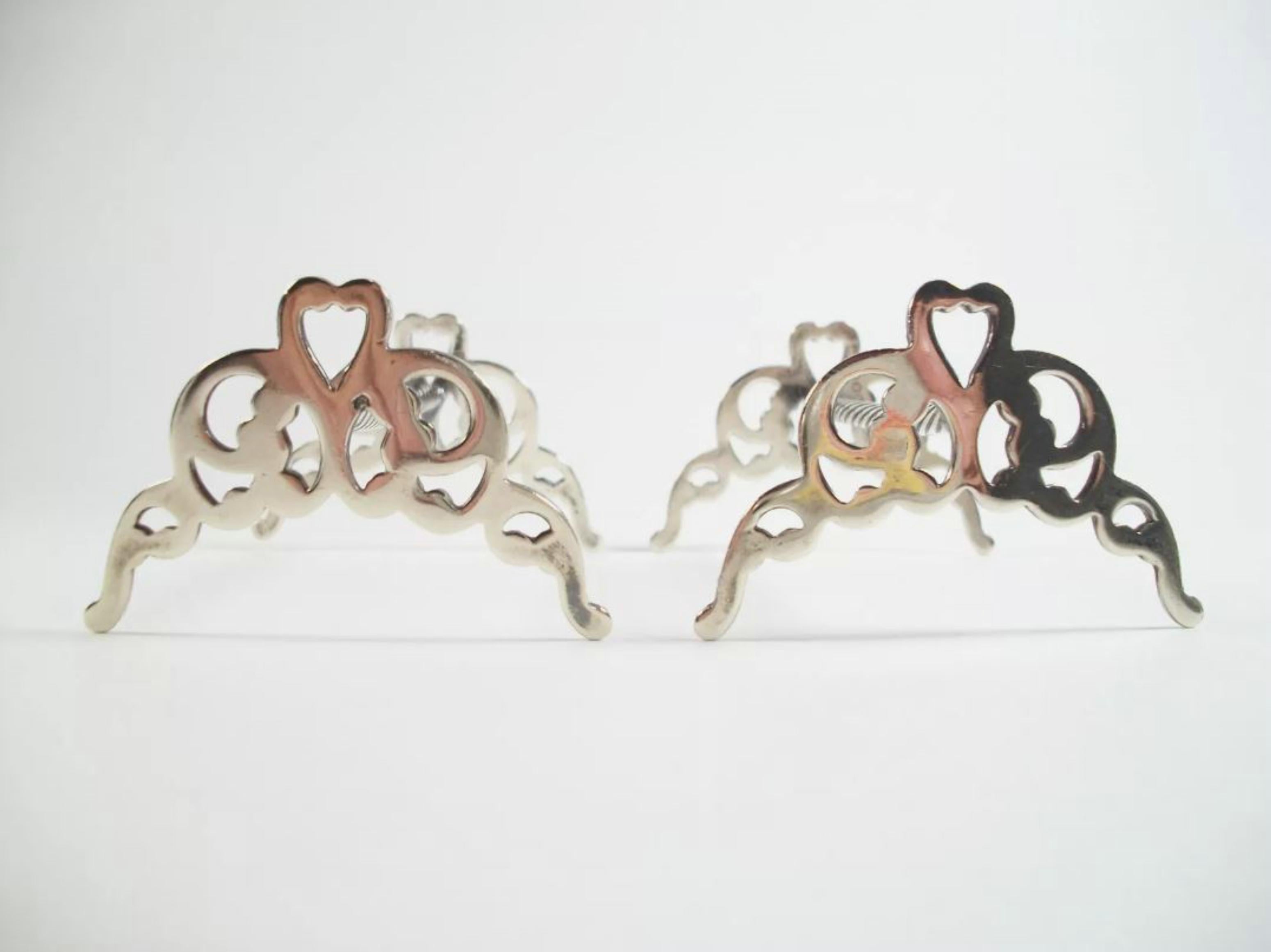 Plaqué Vintage Silver Plate Carving Set Knife Rests - Royaume-Uni - Mid 20th Century en vente