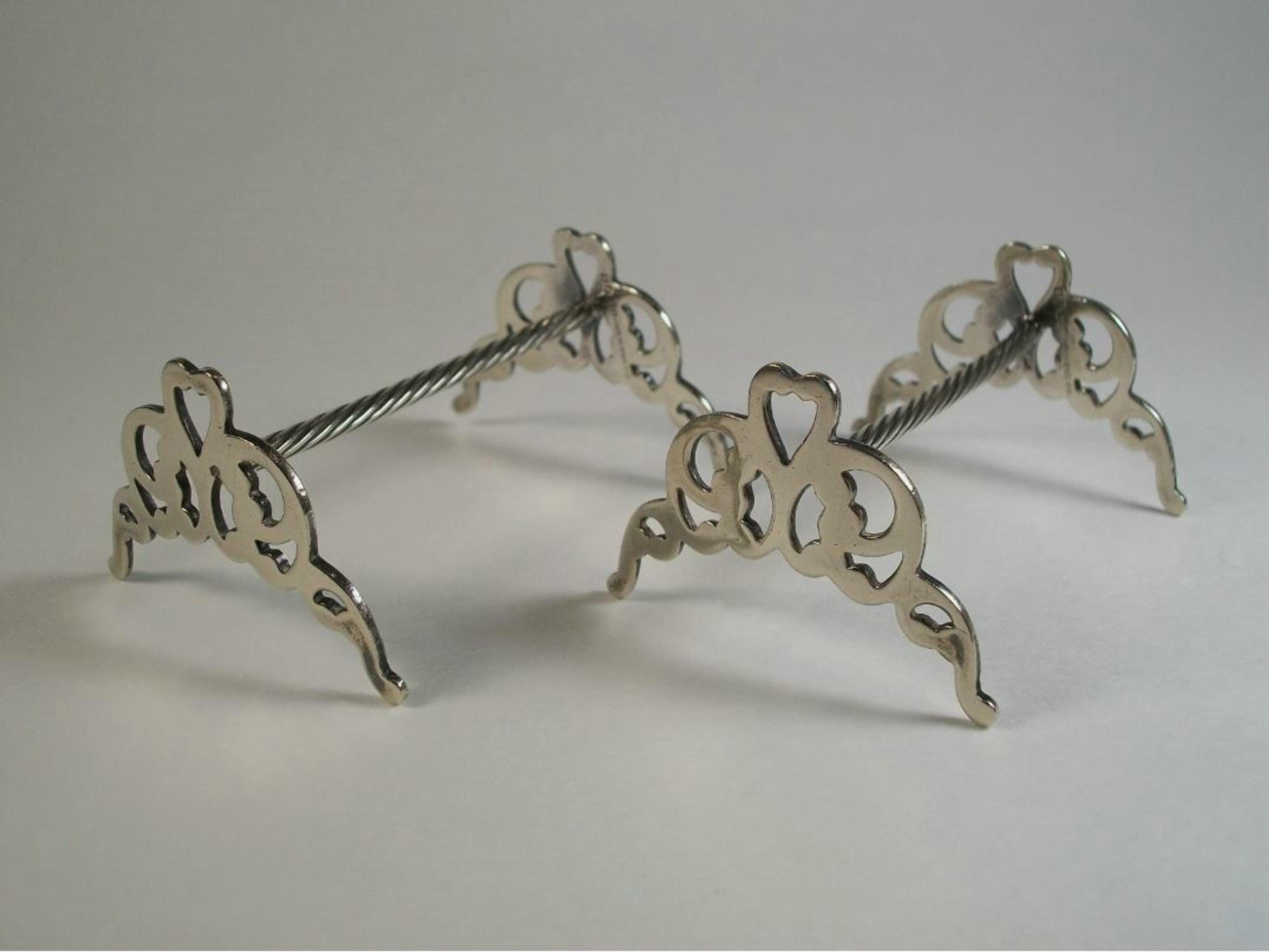 Vintage Silver Plate Carving Set Knife Rests - Royaume-Uni - Mid 20th Century en vente 1
