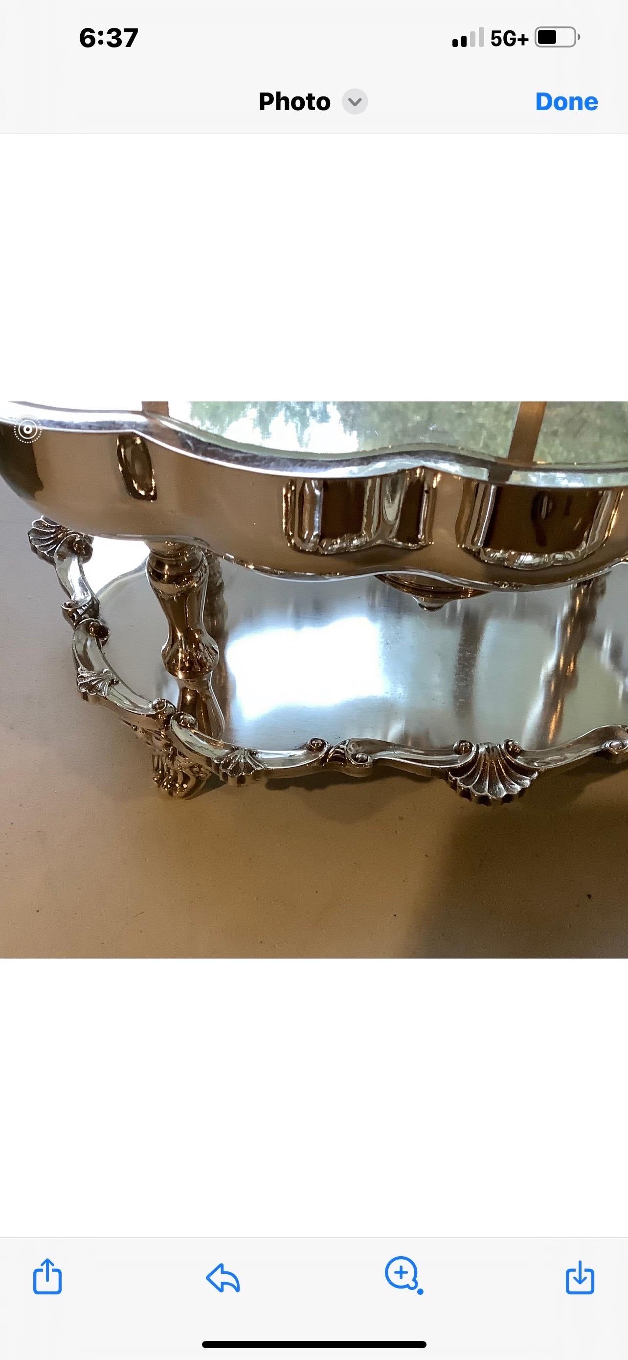 Sartén de plata vintage siglo XX en venta