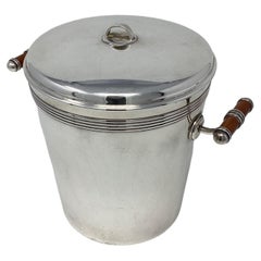 Vintage Silver Plate Christofle Talisman Brown Sienna Ice Bucket