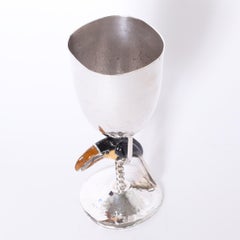 Copa o cáliz de plata vintage de Emilia Castillo