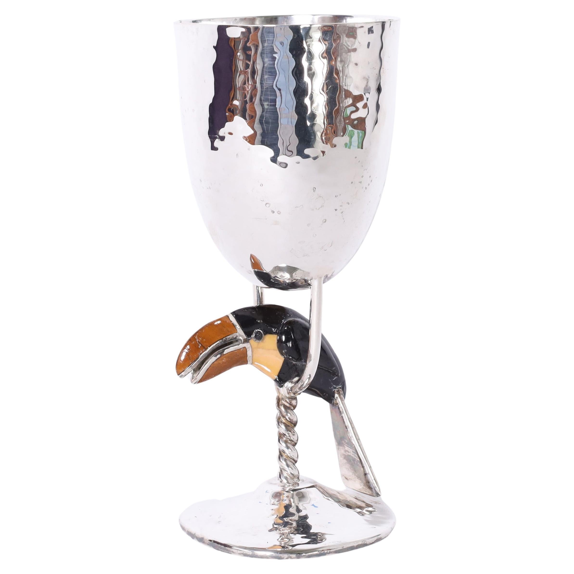 Vintage Silver Plate Cup or Chalice by Emilia Castillo