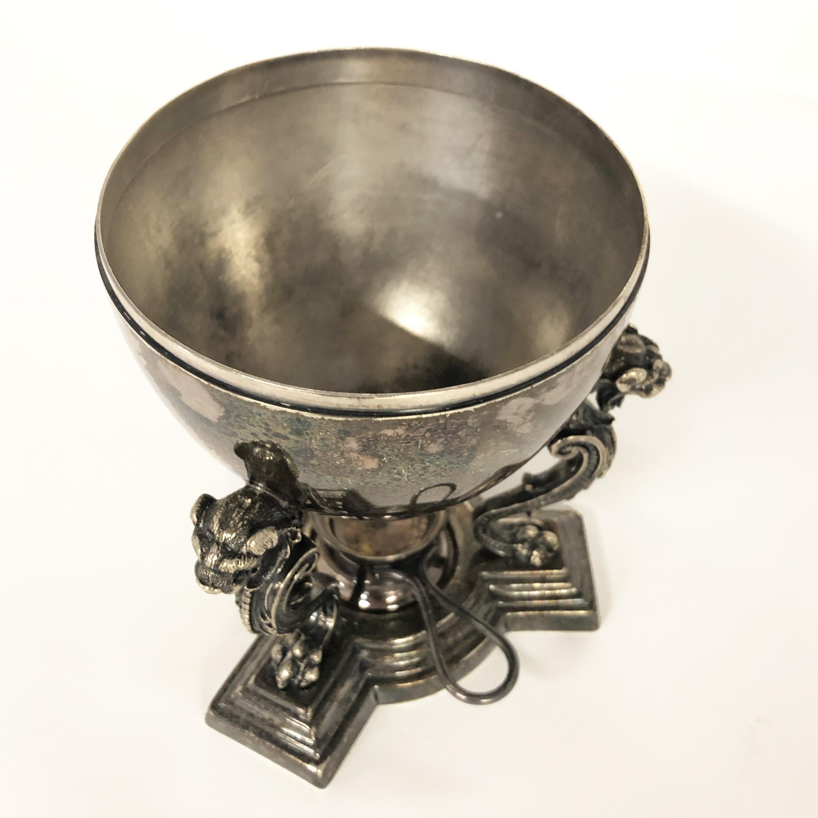 Early 20th Century Vintage Silver Plate Egg Warmer For Sale