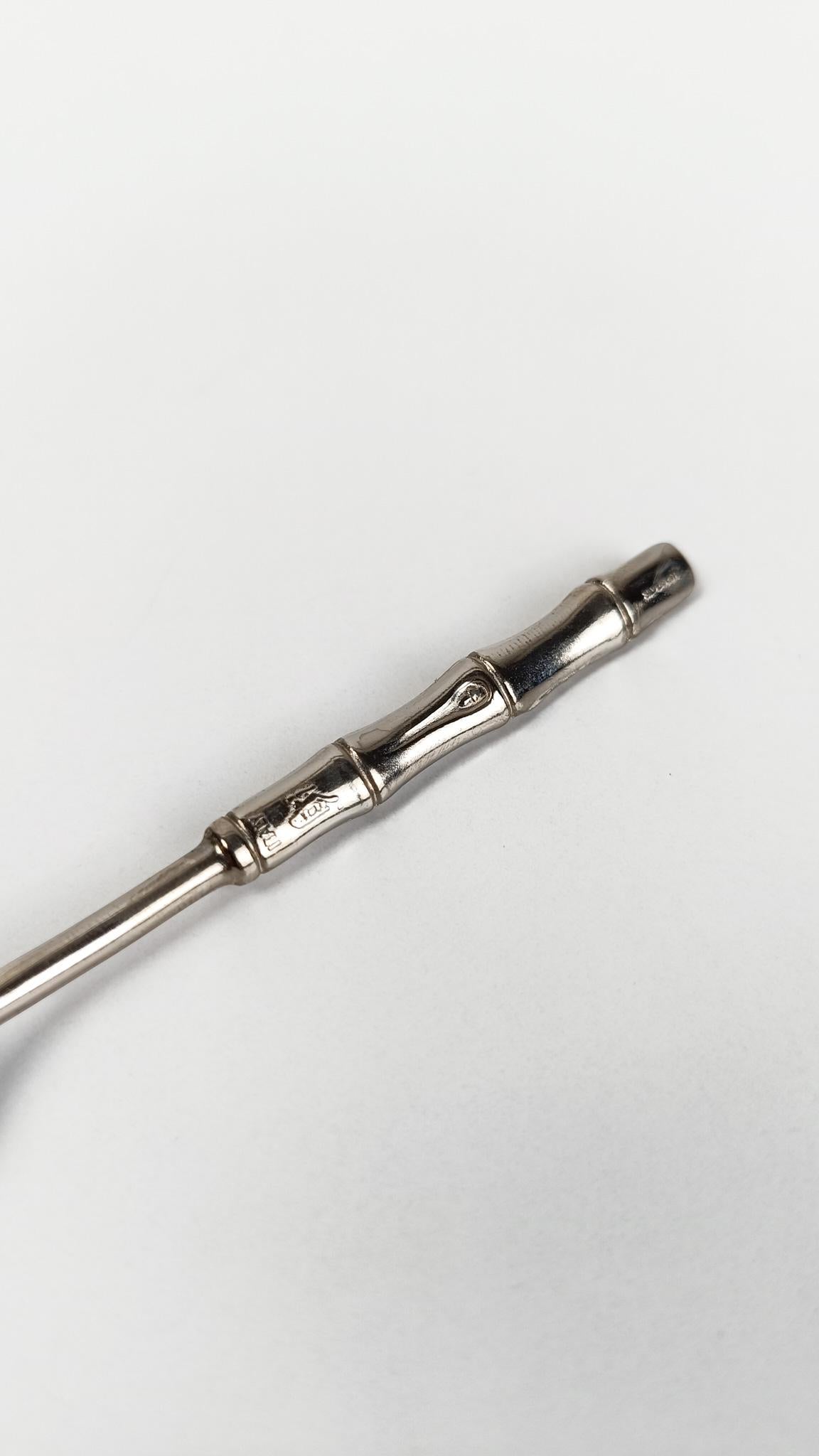 Cuillère à café / cuillère à thé en faux bambou Vintage A Silver Plate dans le style Hollywood Regency en vente 3