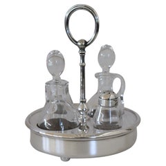 Set di condimenti vintage in argento Fleuron Christofle France, anni '70