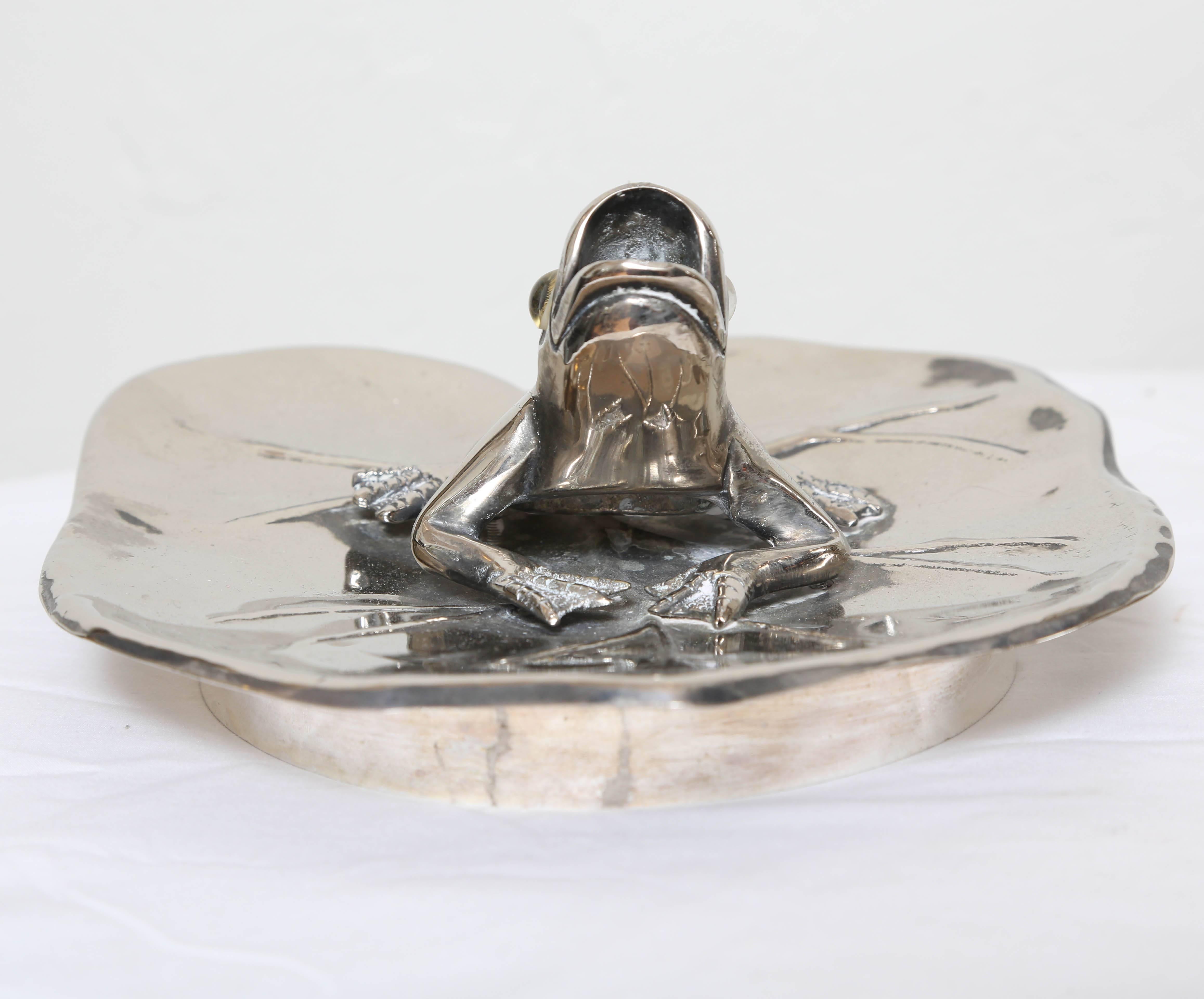 Vintage Silver Plate Frog Ice Bucket 1