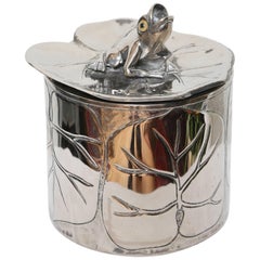 Vintage Silver Plate Frog Ice Bucket