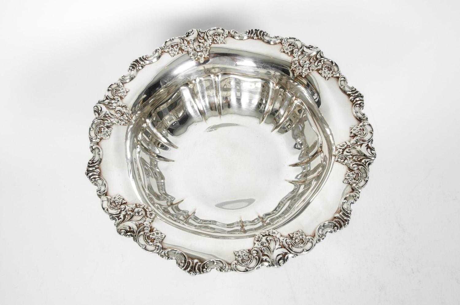 silver plated fruit bowl