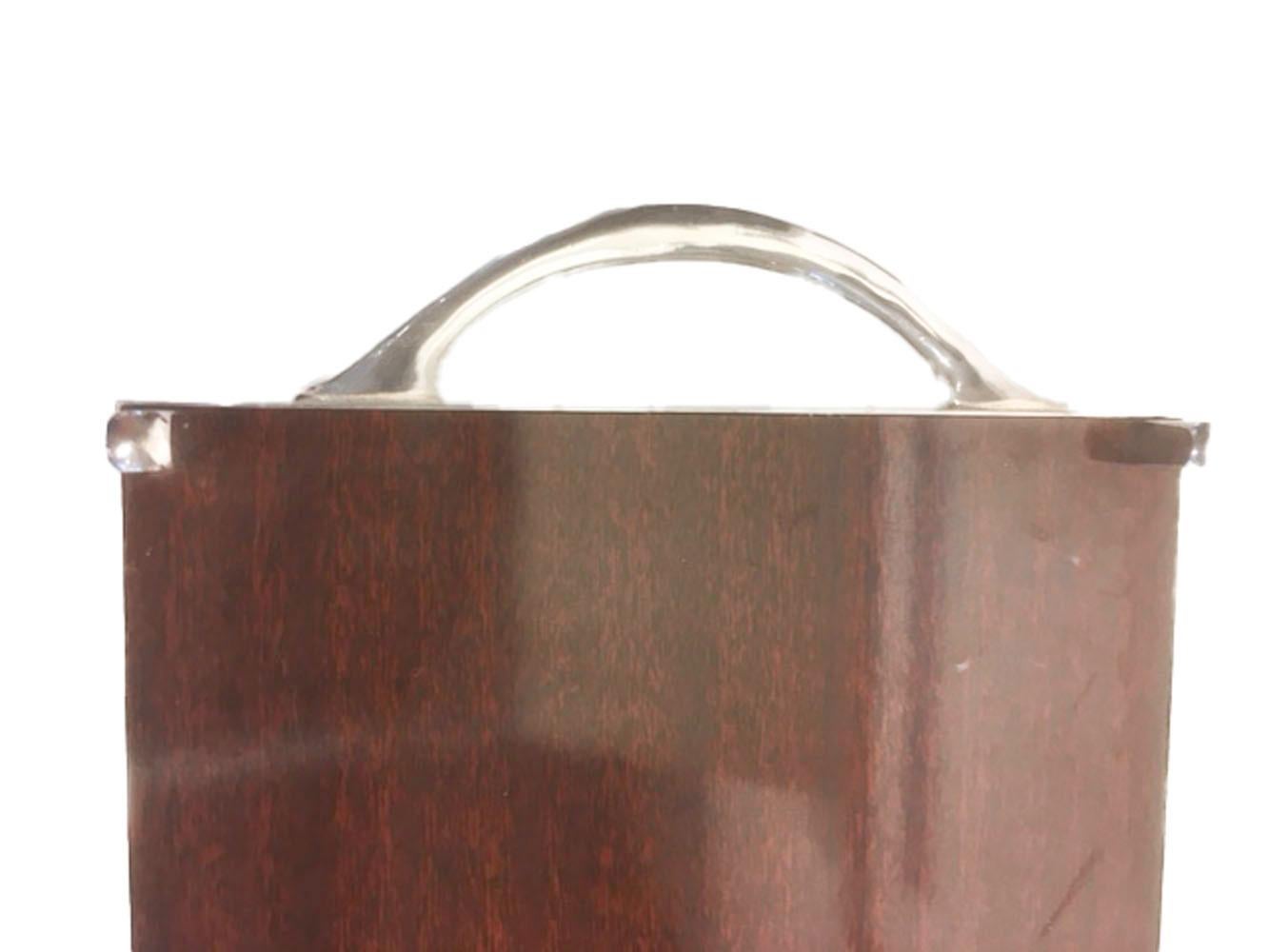 Silver Plate Vintage Silver-Plate Galleried Serving Tray by Crescent with Surface by Formica