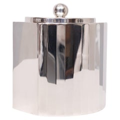 Vintage silver plate  ice bucket by Aldo Tura in style   Italy 1960s
