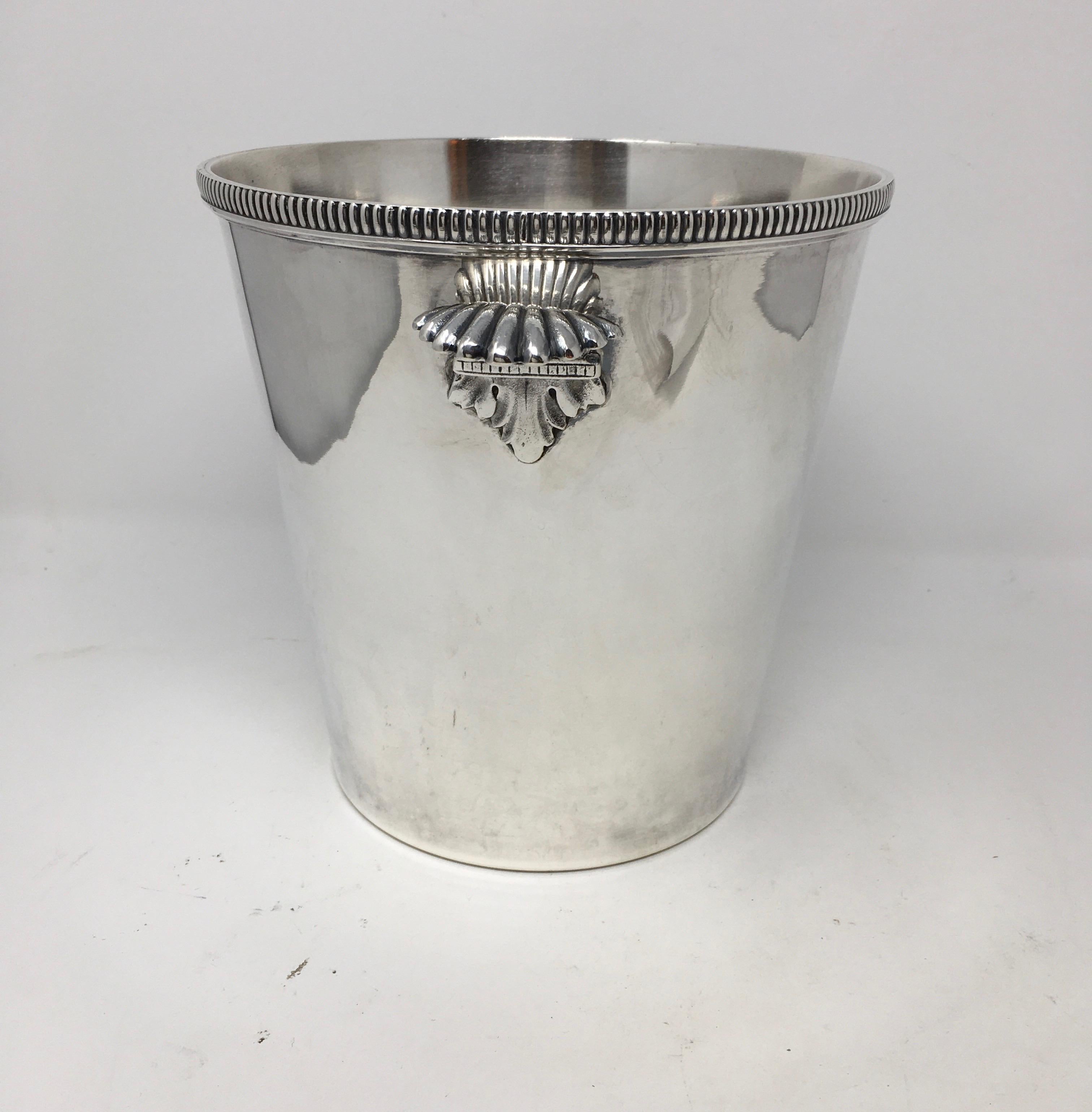Vintage Silver Plate Ice Champagne Bucket In Good Condition In Houston, TX