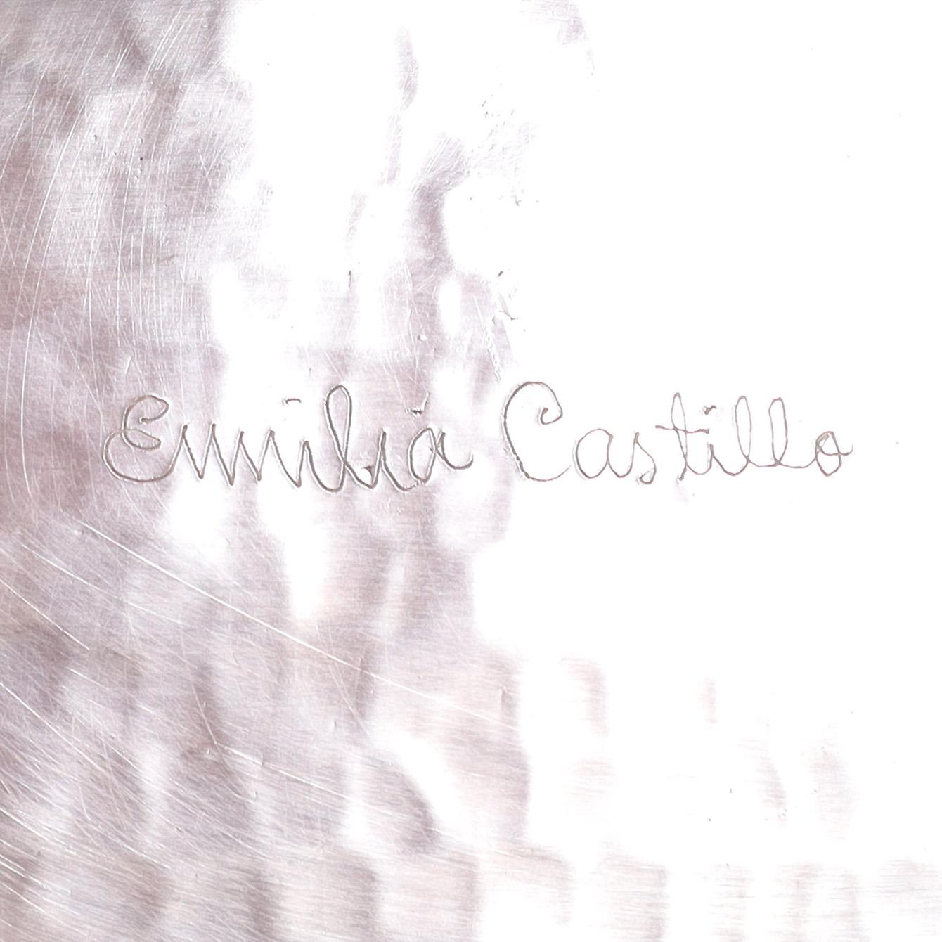 Cuenco largo vintage plateado con tucanes de Emilia Castillo Chapado en plata en venta